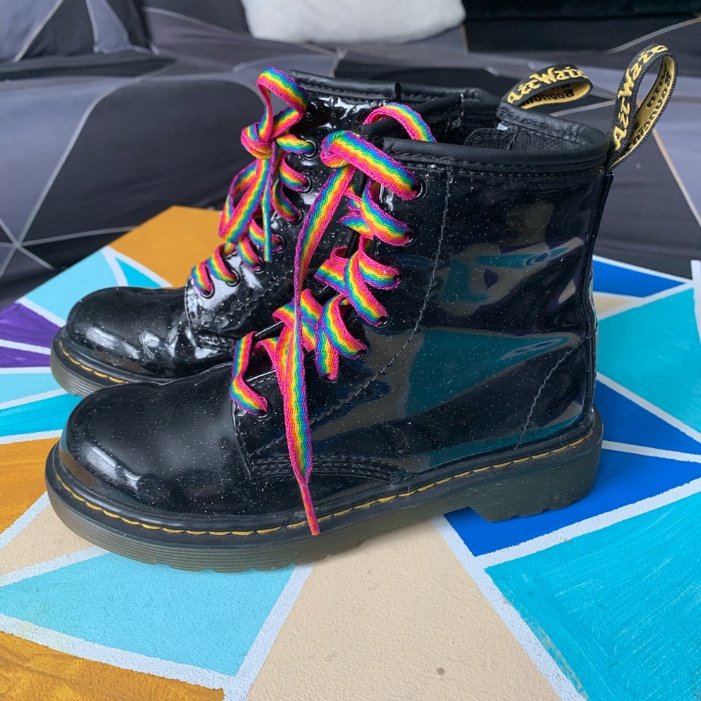 Kids glitter Dr Martens